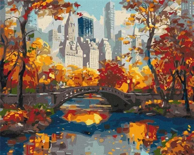 Obrázek produktu pro Malování podle čísel – Zlatý park 40 x 50 cm – Ideyka