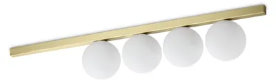 Produktbild von Zeitgenössische Deckenleuchte Binomio Metall Messing 4 Lichter G9 4W 3000K Ip20