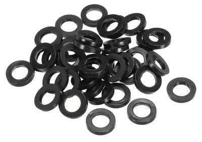 Produktbild von 60 Gummiringe, schwarz, 7 mm Innendurchmesser, 12 mm Außendurchmesser, 3 mm dick