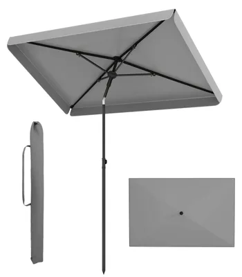 Immagine prodotto di Ombrellone da balcone COSTWAY 210x130 cm, ombrellone rettangolare per balcone, inclinabile di 30° su entrambi i lati, ombrellone da giardino con borsa per il trasporto, ombrellone da terrazza per la protezione dal sole