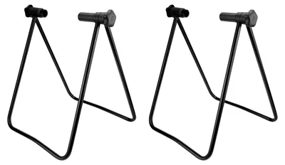 Produktbild von 2x WELLGRO Hinterrad Fahrradständer - Stahl, schwarz, platzsparend zusammenklappbar