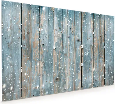Produktbild von Küchenrückwand Spritzschutz Glas mit Motiv Holz mit Schnee 40 x 40 cm