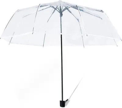 Produktbild von Famanu Faltbarer Regenschirm Transparent - Tragbar für Damen und Herren