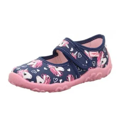 Produktbild von Superfit Bonny Mädchen Vegane Hausschuhe Einhorn (Blau/Rosa), 1-800283-8090 - Gr. 32