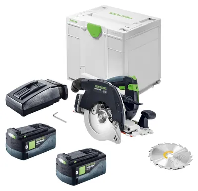 Produktbild von Festool HKC 55 KEB-Basic Akku Handkreissäge 18 V 160 mm Brushless + 2x Akku 5,0 Ah + Ladegerät + Systainer