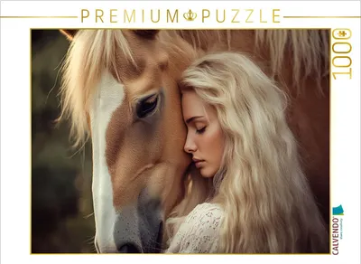Produktbild von CALVENDO Puzzle Ein Motiv aus dem Kalender Pferde und Seelensprüche | 1000 Teile Lege-Größe 64x48cm Foto-Puzzle für glückliche Stunden