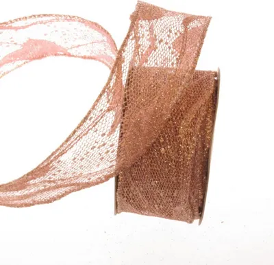 Produktbild von Weihnachtsband "Dragonfly" mit Glitzer - roségold - 77108-40-10-02