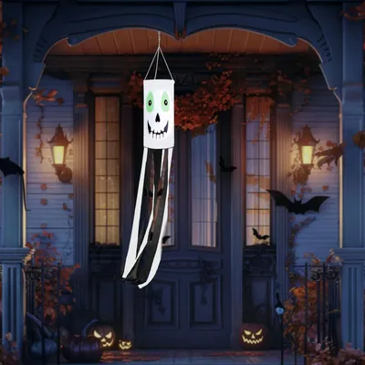 Productafbeelding van Halloween-decoratie: geest - wit - 122 cm