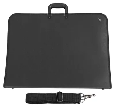 Zdjęcie produktu dla Torba na deskę kreślarską, 45 x 62 cm, czarne PVC, lekka sztuczna okładka portfolio, przechowywanie plakatów