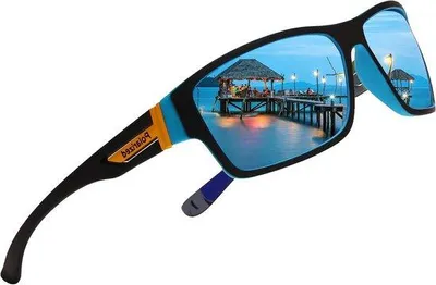 Productafbeelding van Sportzonnebril - Polariserende Bril - Buitenactiviteiten - Lichtgewicht Ontwerp - UV400 Bescherming - Zwart