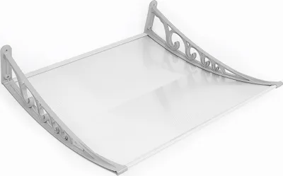 Produktbild von WYCTIN Vordach transparent Haustürvordach Türvordach Pultbogenvordach (80*120cm)