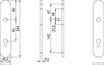 Produktbild von HERMAT FS Langschild 2002.U innen,oval,PZ 92,ER matt
