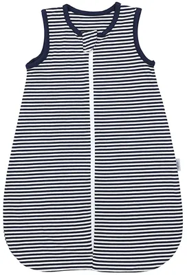 Produktbild von TupTam Sommerschlafsack Baby Schlafsack  en Materialien 0.5 TOG Unisex, Farbe: Streifenmuster Dunkelblau, Größe: 50-56