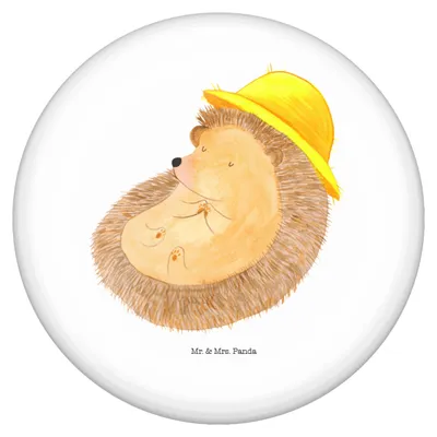 Produktbild von Mr. & Mrs. Panda Anstecker Igel Beten - Weiß - Geschenk, Badge, Pin, Leben, Dankbar sein, Sonnenhut, Button, Gott, Plakette, Lustige Sprüche