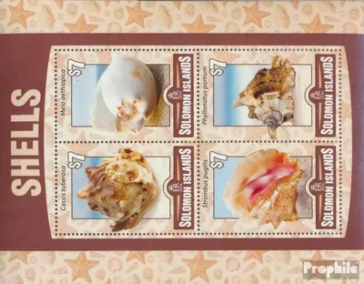 Produktbild von Briefmarken Salomoninseln 2016 Mi 3531-3534 Kleinbogen (kompl. Ausg.) postfrisch Muscheln
