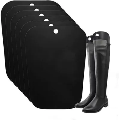 Image de 6 supports de forme pour bottes - Formeuse pour bottes de 40 cm - Supports pour bottes - Supports de maintien pour bottes - Remplisseurs pour bottes hautes - Maintient les bottes droites - Noir