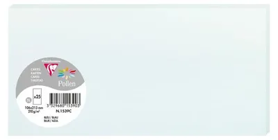 Image de Pack 25 cartes Pollen, DL 106x213mm, 210g bleu