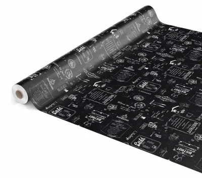 Tischdecke Wachstuch Essen Schwarz Robust Wasserabweisend Breite 140 cm Länge 500 cm, Ansicht 4