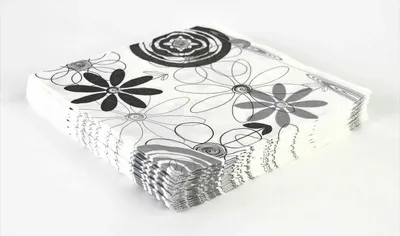 Produktbild von Servietten 40x40 in schwarz/weiß 20 Stück