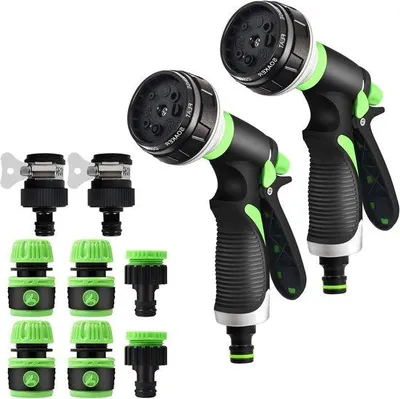 Produktbild von Famanu Gartensprayer Set mit 8 Bewässerungsmustern und Einstellbarem Wasserfluss - 2 Stück