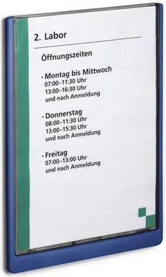 Produktbild von Türschild A4 dunkelblau Packung mit 5 Stück
