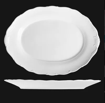 Image de Bol ovale 40 cm, porcelaine blanche, Vérone, G. Benedikt