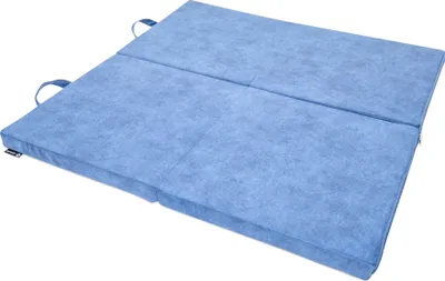 Produktbild von Jeflex blaue velour Spielmatt Turnmatte 120 x 120 x 6 cm, wasserabweisend, Standard 100
