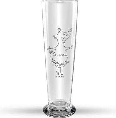 Produktbild von Mr. & Mrs. Panda Bierglas Fuchs Ballerina - Transparent - Geschenk, Geburtstag, Bierbecher, Tanzen, Glasbierglas, Bier Glas, Trinkglas, Glasbecher, Einladung