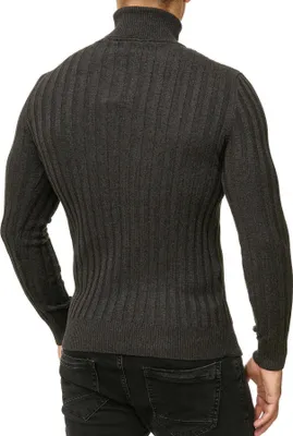 Produktbild von Red Bridge Herren Strickpullover Rollkragen- Pullover Upright Anthrazit XL