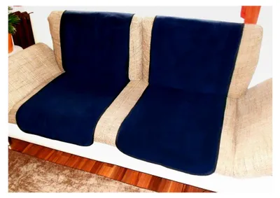 Produktbild von Sofaläufer Sesselschoner Überwurf 47 x 170 dunkelblau