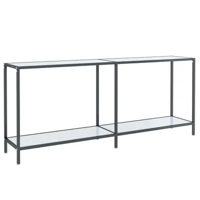Image de Table console Blanc 180x35x75,5 cm Verre trempé