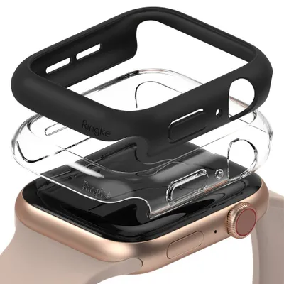 Produktbild von Ringke Slim Watch Case 2x Set Schutzhülle für Apple Watch 4 40mm/Watch 5 40mm/Watch 5 40mm/Watch SE - Schwarz KP14172