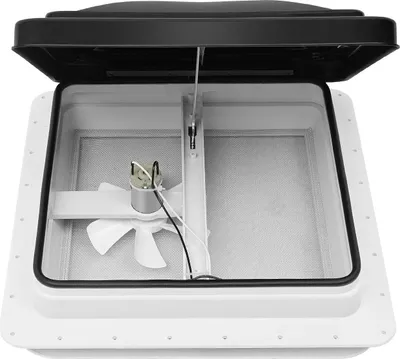 Immagine prodotto di Camper/roulotte Cupola per tetto - Botola per tetto 42×42 cm - Per apertura 35×35 cm (14×14 pollici) - Plastica - Sostituzione diretta - Bianco