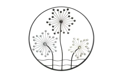 Produktbild von Gilde Wandrelief, rund, "Pusteblumen", Pusteblumenmotiv, Metall, braun, champagnerfarben, silberfarben, , L. 4 cm, D. 65 cm 68971