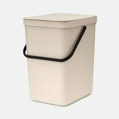 Immagine prodotto di Brabantia Sort & Go, 25 litri, forma rettangolare, plastica riciclata, color beige, funzionamento manuale, materiale: plastica