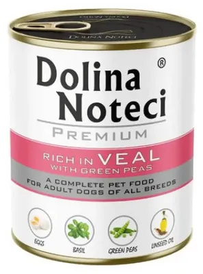 Zdjęcie produktu dla DOLINA NOTETSI Premium bogata wołowina z zielonym groszkiem - mokra karma dla psów - 800g.