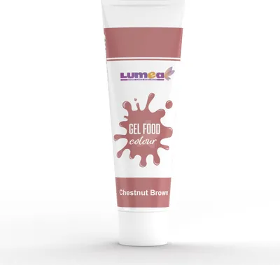 Produktbild von Gel-Lebensmittelfarbe Kastanienbraun, 30g – Intensiv & mischbar für Fondant, Marzipan, Cremes & mehr