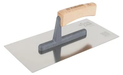 Produktbild von Kubala Wood Line 5414 Glättkelle Edelstahl 130x270 mm mit Holzgriff, glatt