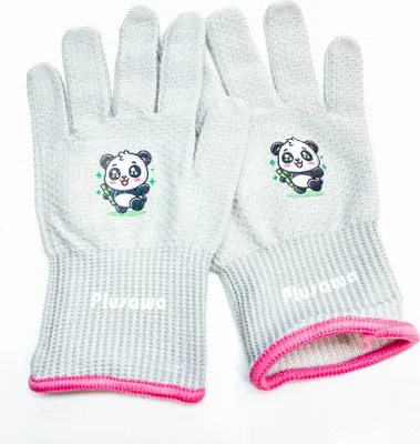 Produktbild von Plusawa Kinderschnittfeste Handschuhe, D-Klasse, Schnittschutz, hohe Flexibilität, atmungsaktiv, ideal für Basteln, Gartenarbeit, 2er-Pack, Grau, M (7-9 Jahre)