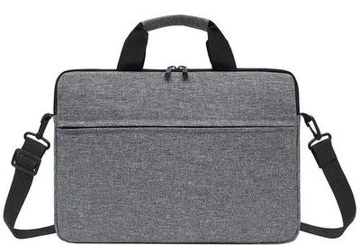 Produktbild von Grau Laptoptasche mit Schultergurt, Crossbodyschachtel, für Arbeit, Studium und Reisen, 14 Zoll.
