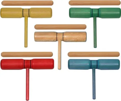 Image de Happy Kidz Tambour en bois tubulaire multicolore Couleur : hêtre 21403262039-hêtre