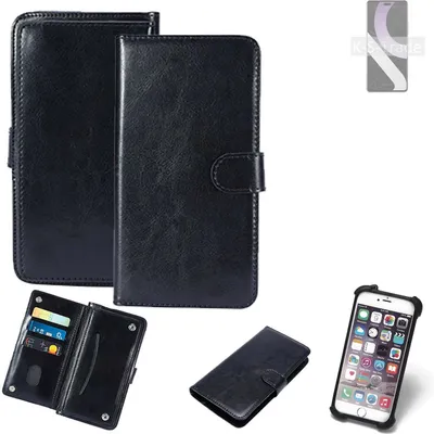 Produktbild von K-S-Trade 360° Hülle kompatibel mit Xiaomi Civi 2 schwarz Kunstleder Case BookCase WalletCase Kunstlederederhülle Handyhülle, Rundumschutz Bumper
