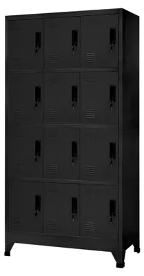 Produktbild von Schließfachschrank aus Stahl in Anthrazit, 90x45x180cm