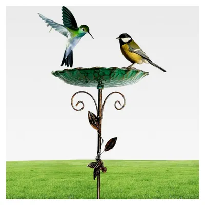 Produktbild von Vogelbad für Garten und Balkon, Metallstandfuß, höhenverstellbar, für Außenbereich