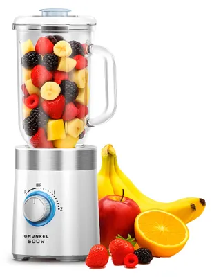 Stabmixer 500 W, 2 Geschwindigkeiten, PULSE, 1 l, Edelstahlmesser, weiß