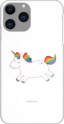 Produktbild von Mr. & Mrs. Panda Iphone 11 Pro Handyhülle Einhorn Happy - Weiß - Geschenk, Spaß, Einhörner, Unicorn, Witzig, Handy Case, Premium Kunststoff, Lebensfreude