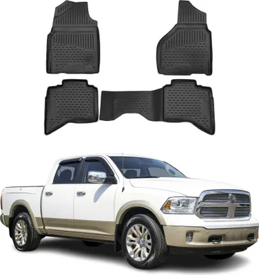 Obrázek produktu pro 2012-2018 Dodge RAM 1500 2500 3500 Quad Cab Podlahové rohože gumové černé 4 ks