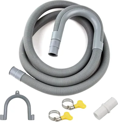 Ablaufschlauch für Waschmaschine, Ø 20 mm, 1,5 m, grau