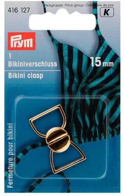 Produktbild von Prym Bikiniverschluss aus Metall goldfarbig 15 mm  