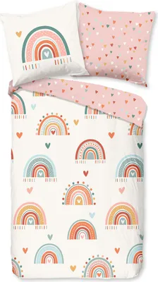 Produktbild von Good Morning Renforcé Bettwäsche 135 X 200 cm + 1- 80 X 80 cm Louie raibows bunt